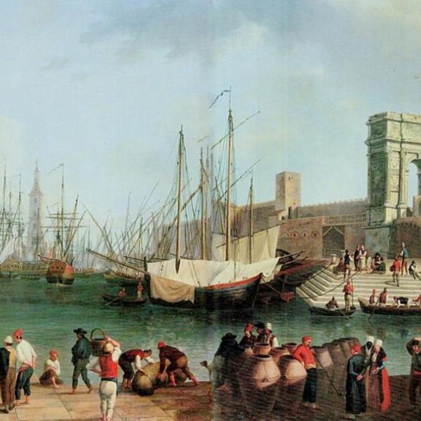 Jakob Philipp Hackert – Veduta del porto di Ancona (1784)