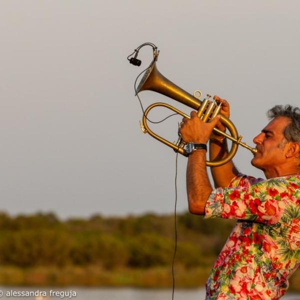Paolo Fresu a Time in Jazz 2020 (foto Alessandra Freguja - dalla pagina FB di Time in Jazz)