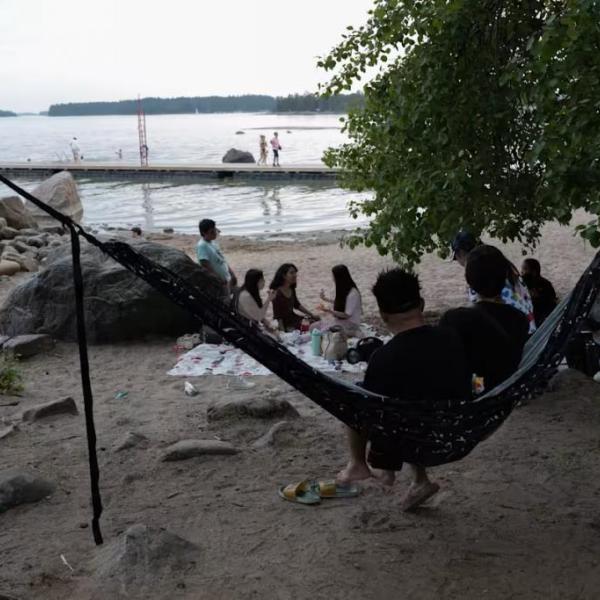 La spiaggia di Mellsten a Haukilahti (Espoo) (Foto Grigory Vorobyev & Yle)