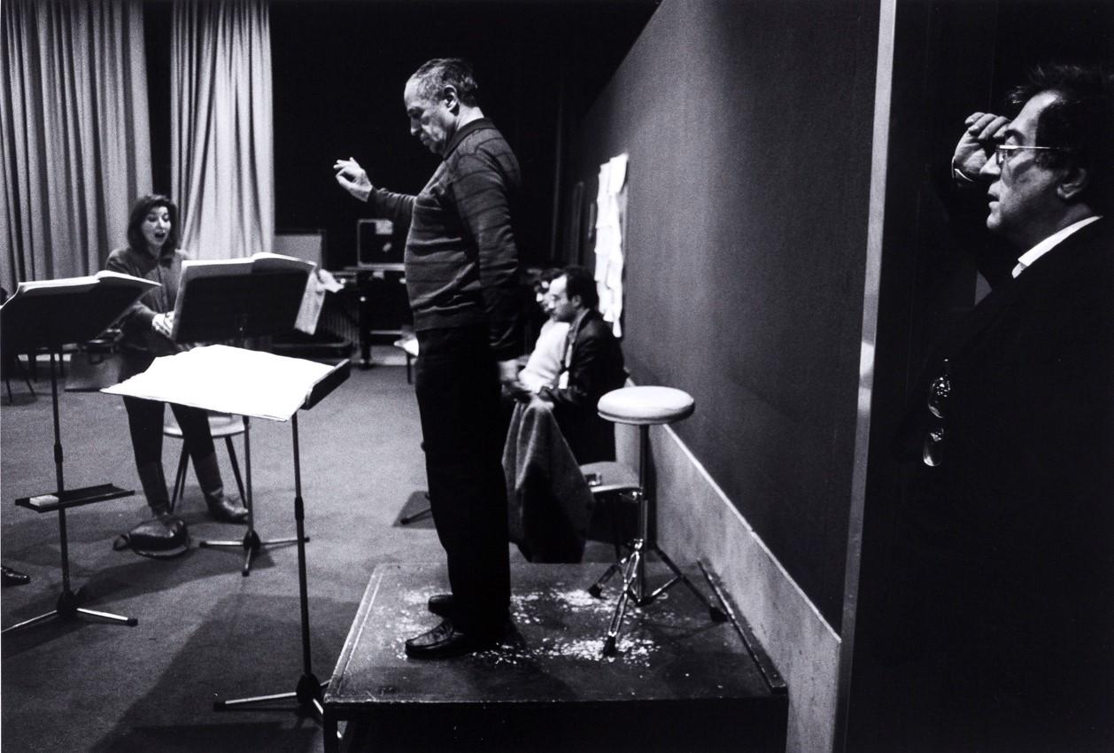 Luciano Berio e Pierre Boulez a Parigi (1989 - foto Marion Kalter, ZKM - Center for Art and Media Karlsruhe)