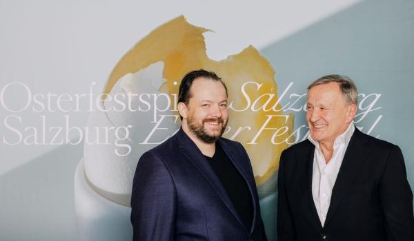 Osterfestspiele Salzburg 2023 - Andris Nelsons e Klaus Bachler (foto Fritz Beck)