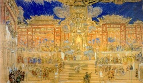 Bozzetti di Galileo Chini per la prima di Turandot