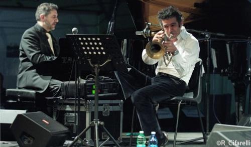 Mauro Grossi e Paolo Fresu a Piacenza (foto Roberto Cifarelli)