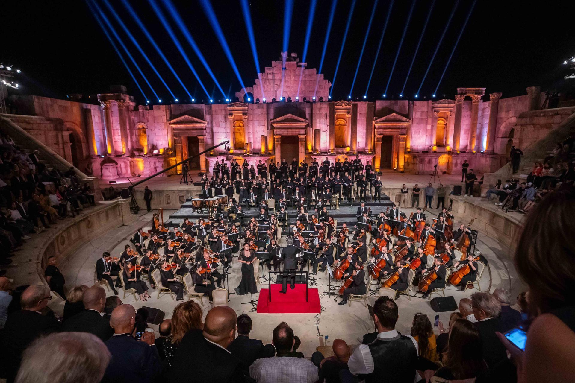 Il concerto al Teatro Sud di Jerash Foto ZaniCasadio