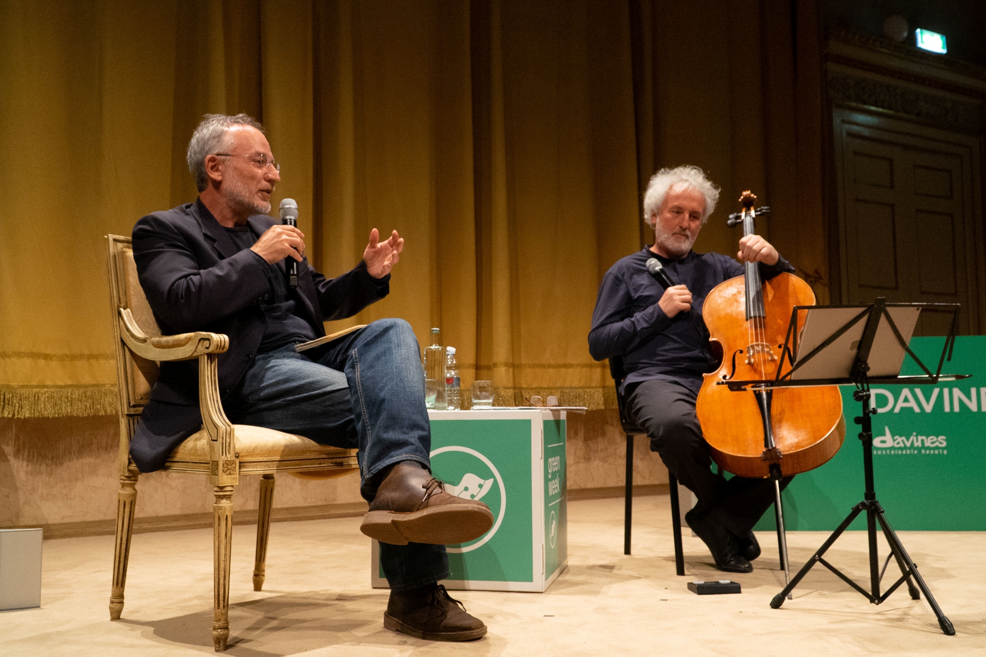 Stefano Mancuso e Mario Brunello (foto Green Week - ItalyPost)