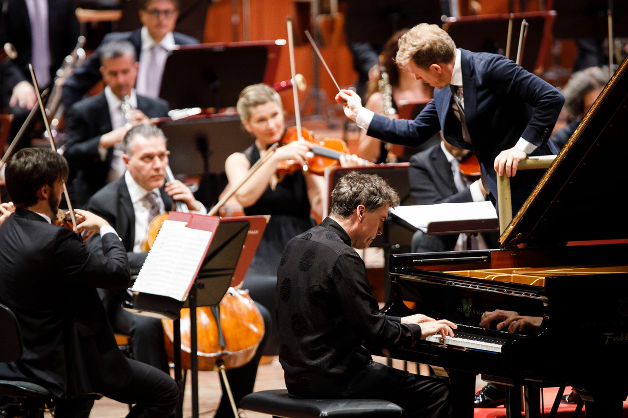 Daniel Harding e Paul Lewis - Accademia Nazionale di Santa Cecilia (foto Musacchio - Ianniello - Pasqualini)