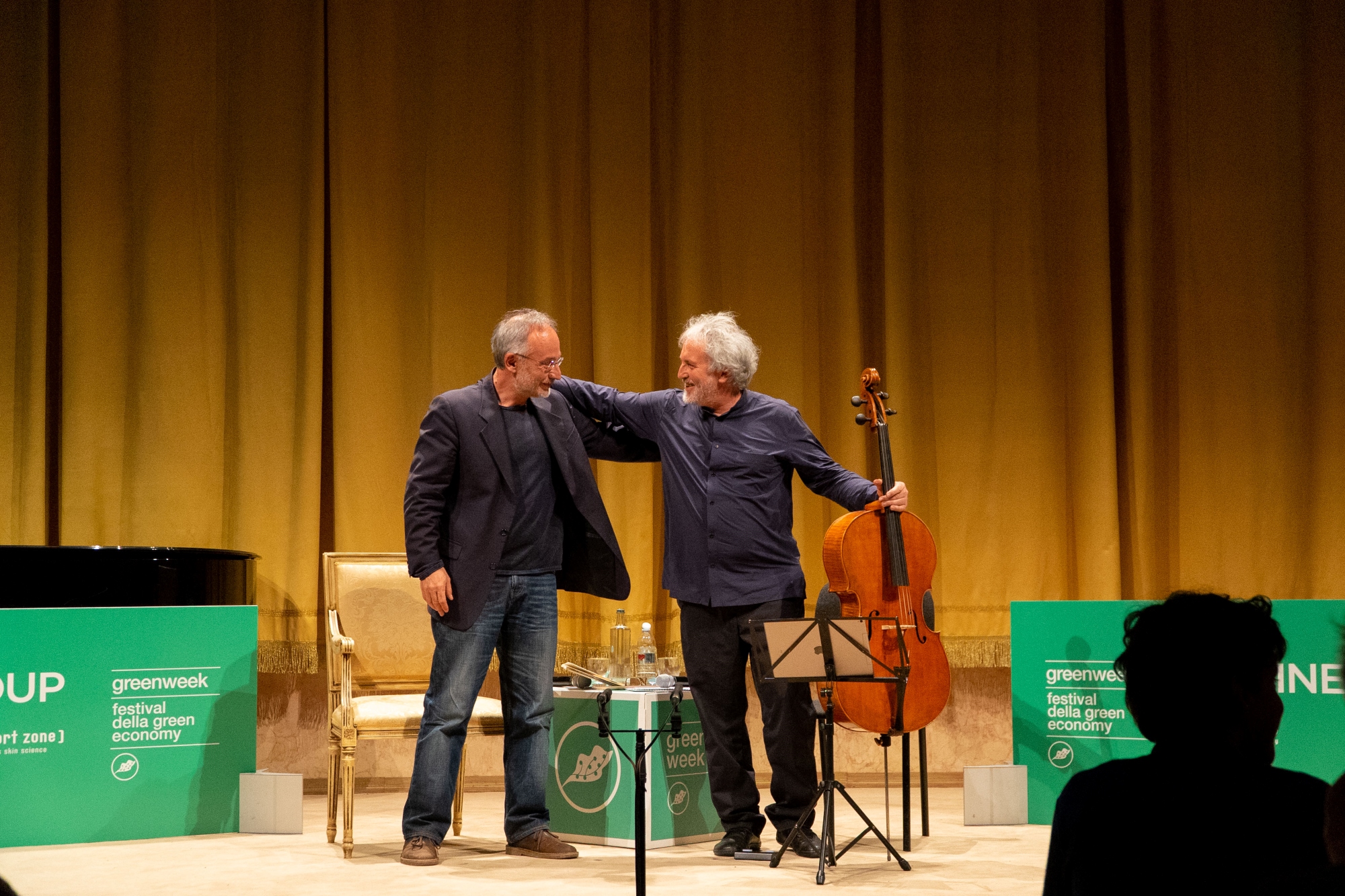 Stefano Mancuso e Mario Brunello (foto Green Week - ItalyPost)