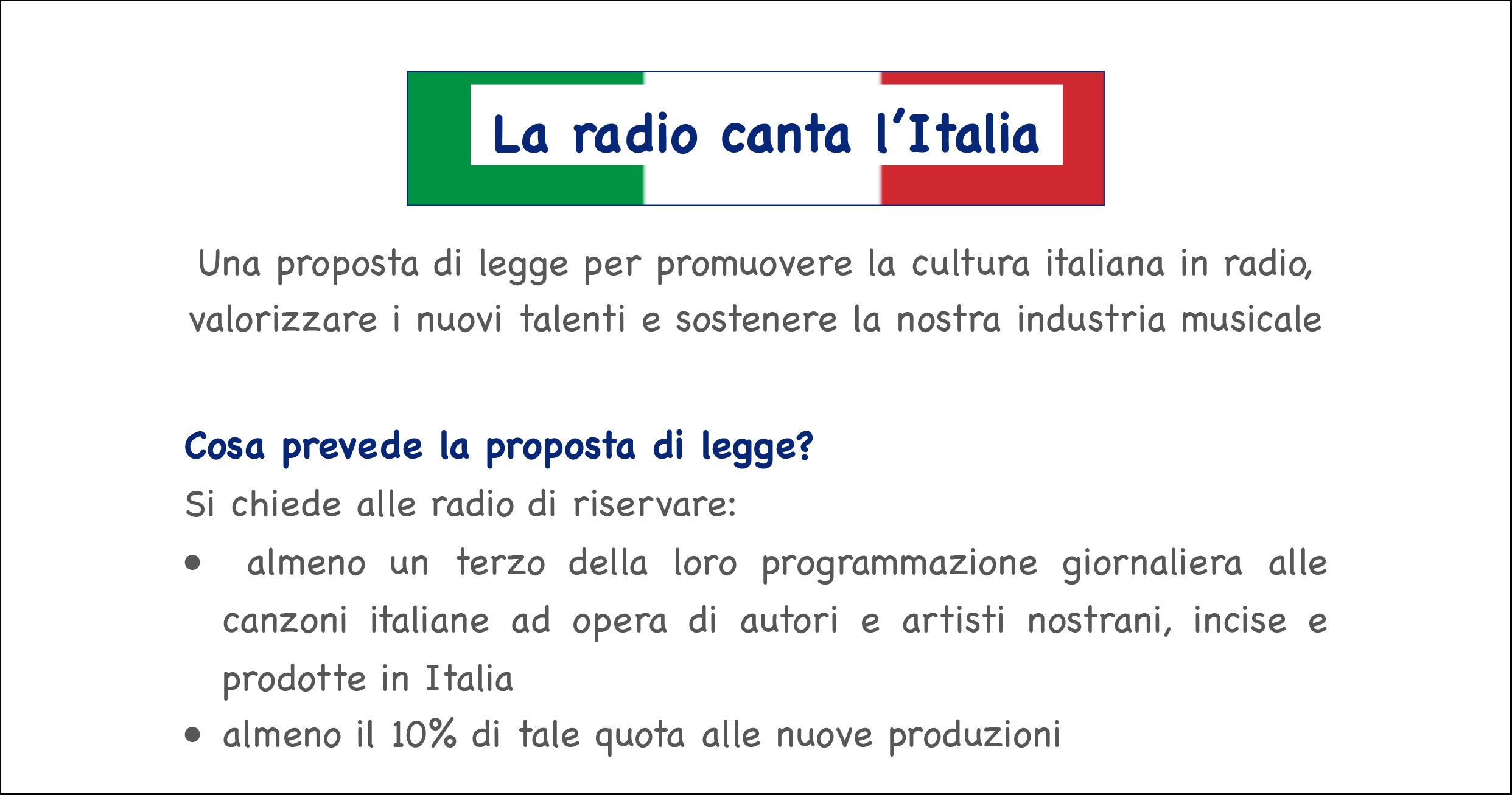 La radio canta l'Italia - SIAE - quote radio