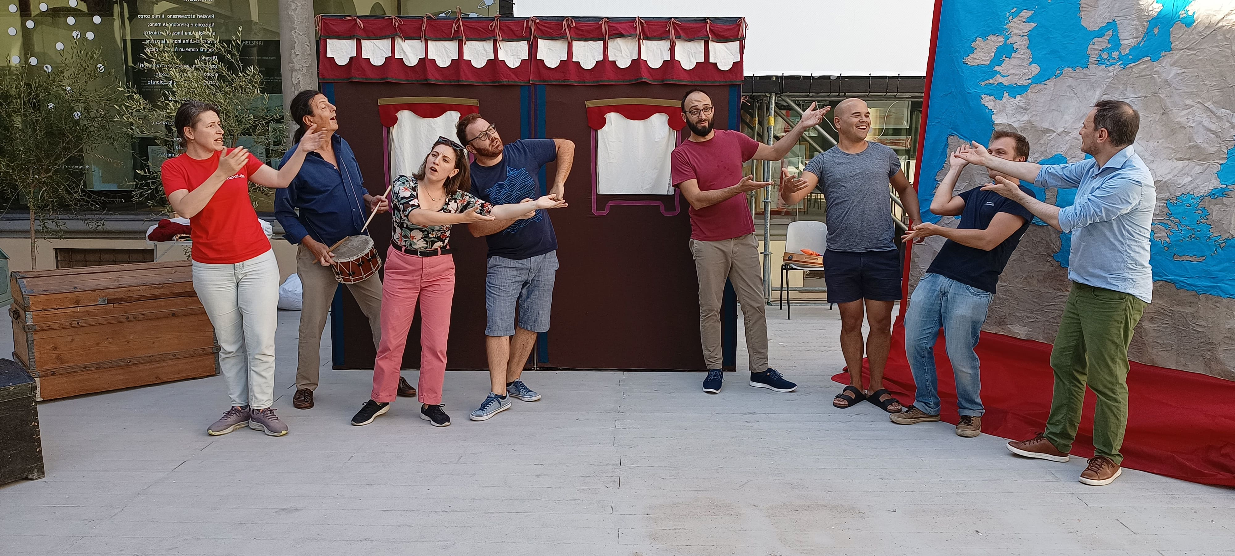 Dramatodia durante le prove di Babilonia (foto di Paolo Scarnecchia)