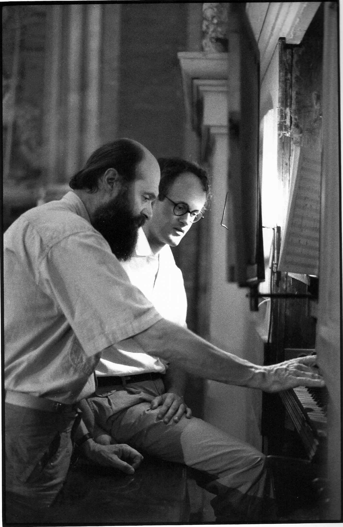 Liuwe Tamminga e Arvo Pärt, Bologna 1990 (foto di Marco Caselli)