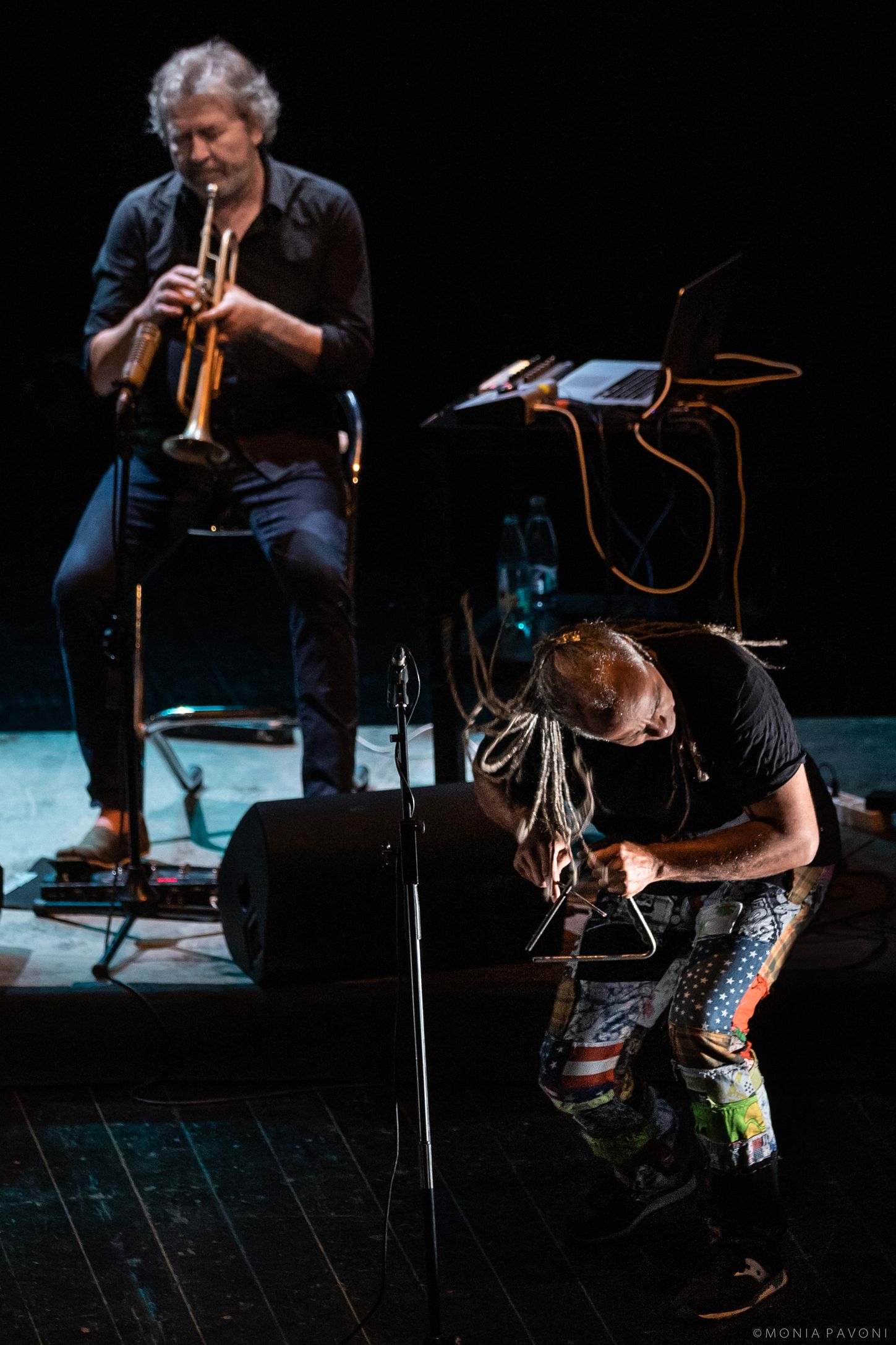 Mino Cinelu e Nils Petter Molvær (foto Monia Pavoni)