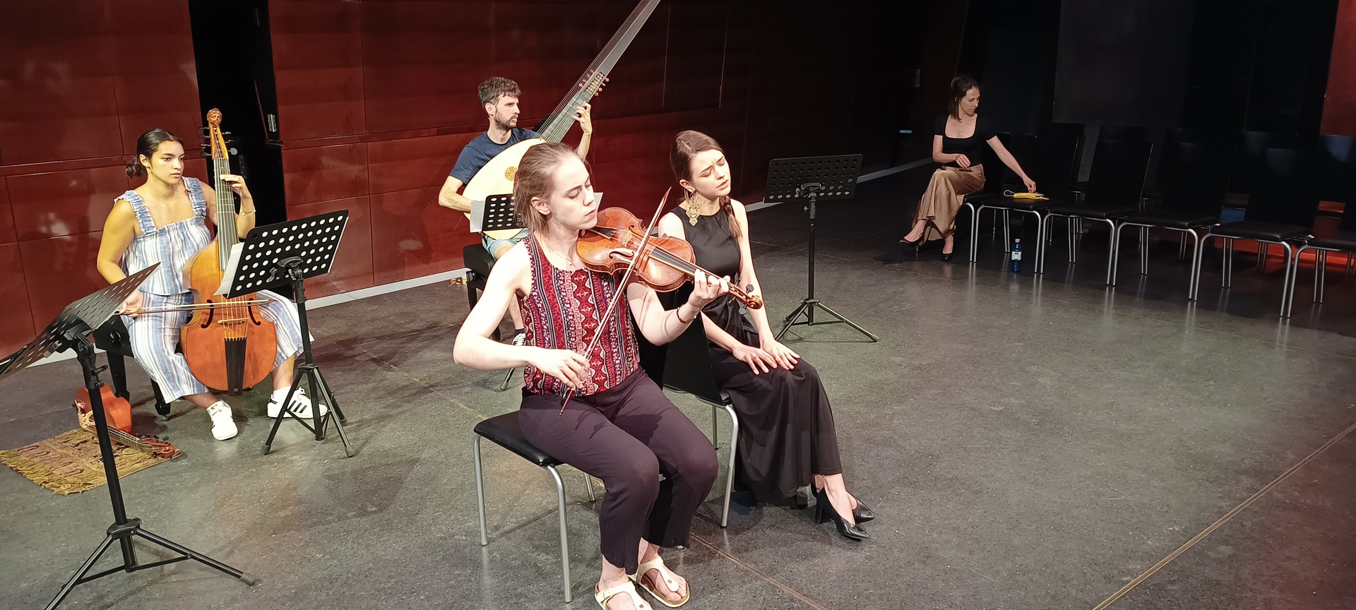 Orpheus Ensemble Basel durante le prove - Foto Paolo Scarnecchia