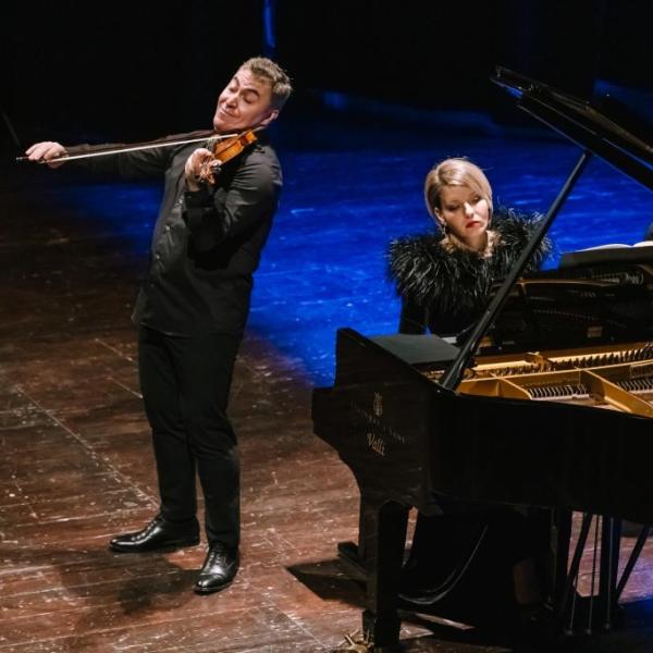 Maxim Vengerov e Polina Osetinskaya (foto Marilena Imbrescia).