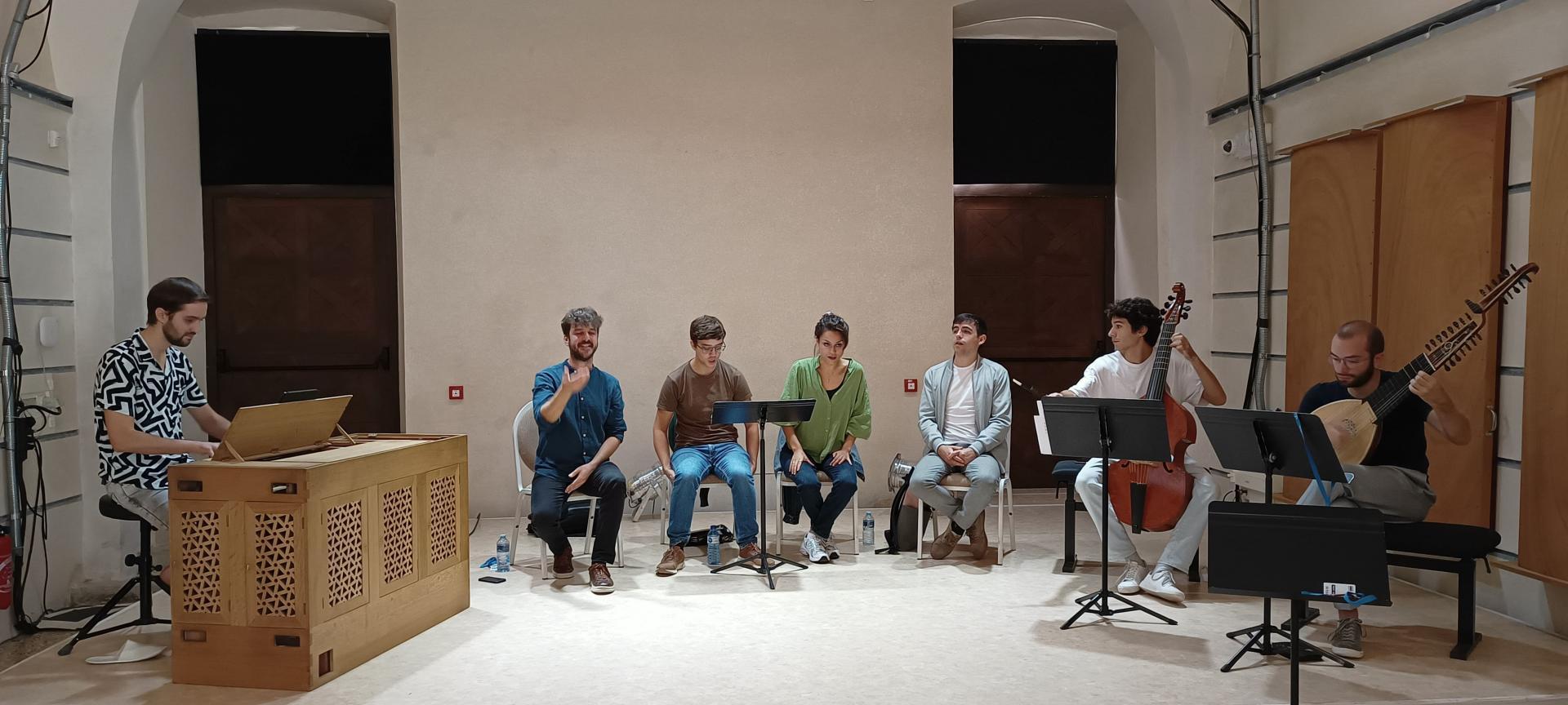 Cantoría durante la prova del concerto (foto di Paolo Scarnecchia) 