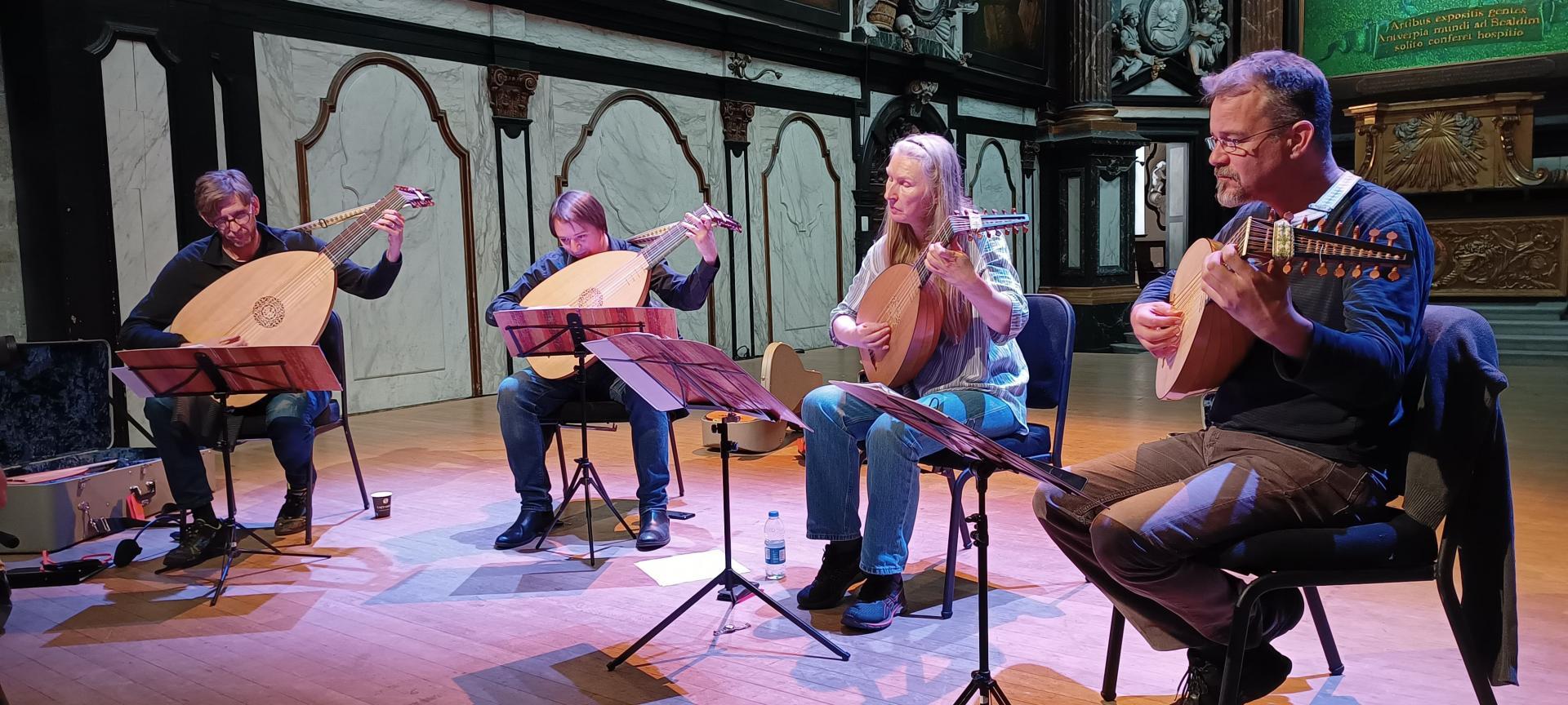 Cordophony durante la prova nell'auditorium di AMUZ (foto di Paolo Scarnecchia)