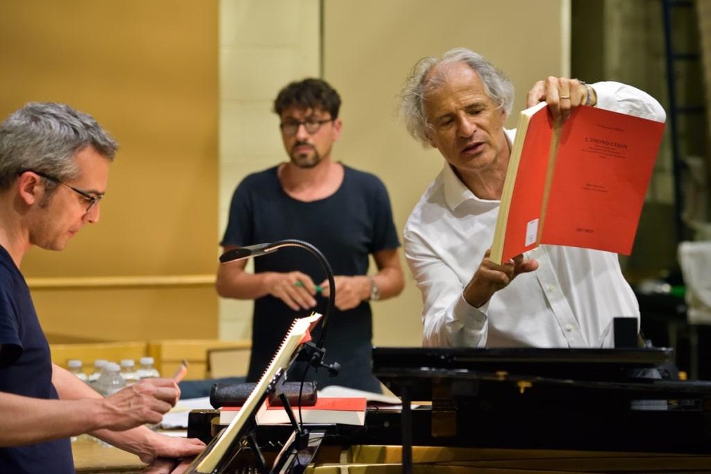 Francesco Filidei e Emilio Pomárico all'Opéra Comique (foto di Stéfan Brion)