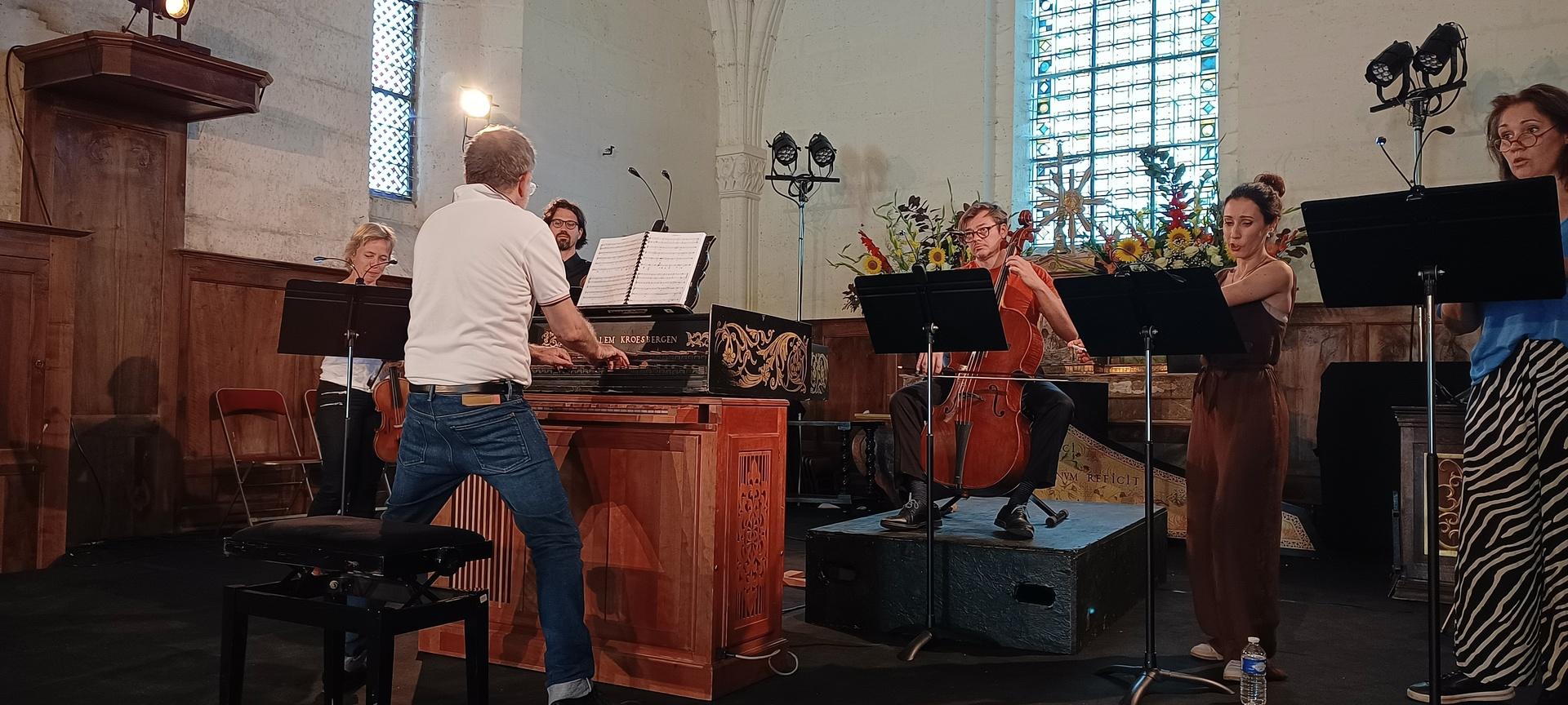 Les Talens Lyriques durante le prove (foto di Paolo Scarnecchia)