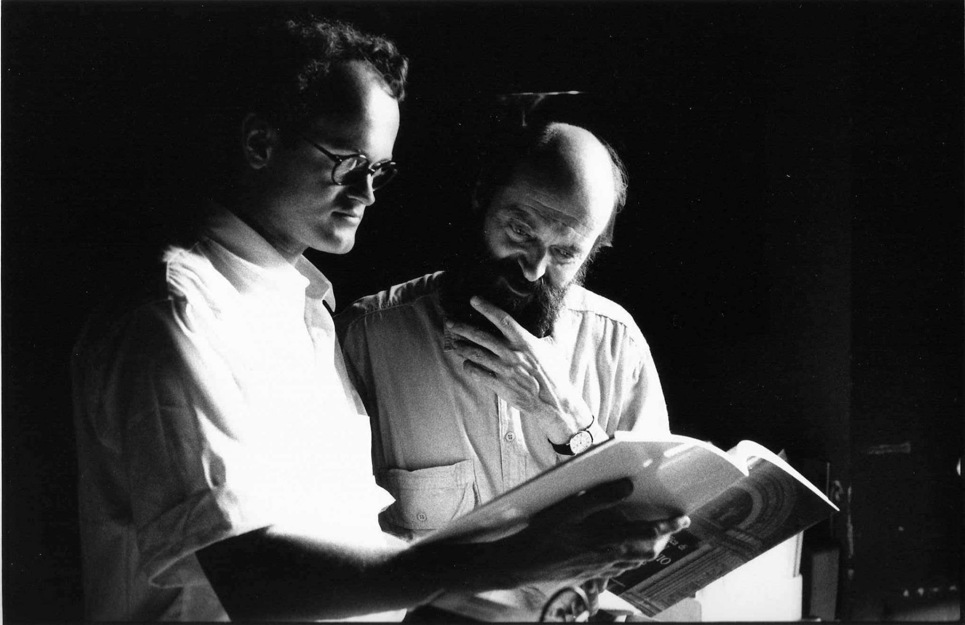 Liuwe Tamminga e Arvo Pärt, Bologna 1990 (foto di Marco Caselli)
