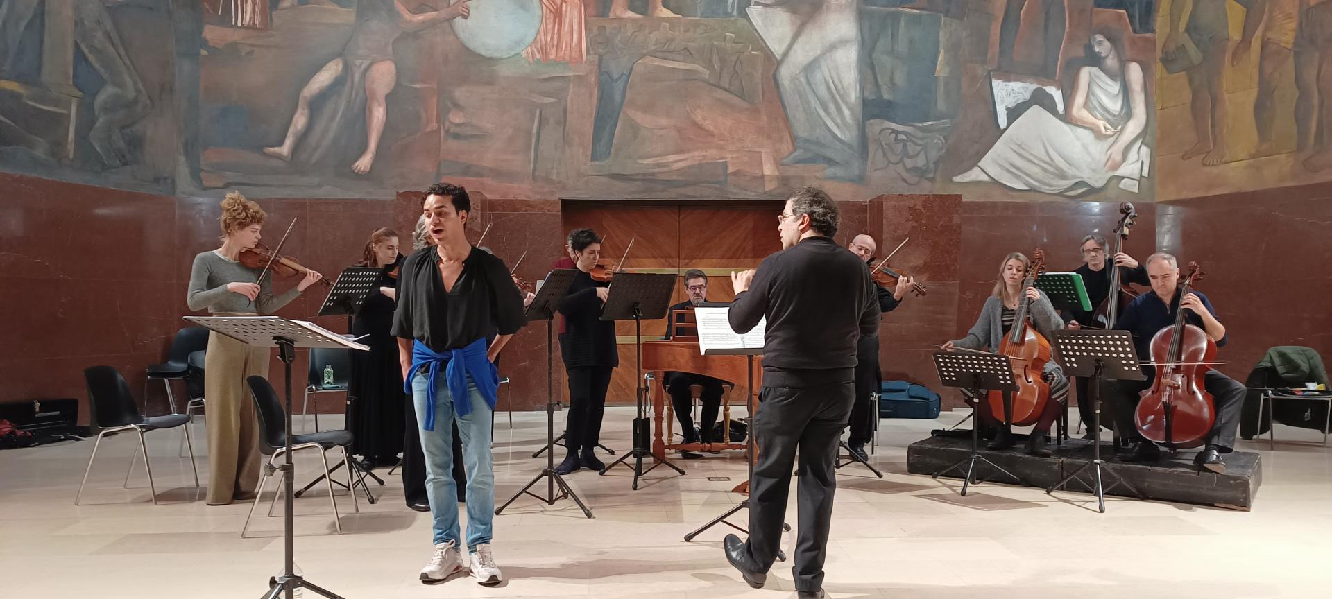 Samuel Mariño e Concerto de' Cavalieri durante la prova (foto di Paolo Scarnecchia)