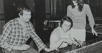 Foffo al mixer con Maurizio Montanesi e Renato Zero negli studi RCA