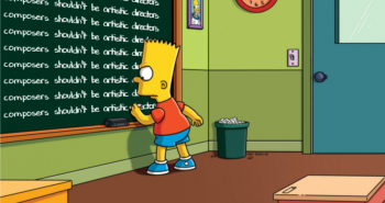Bart Simpson alla lavagna
