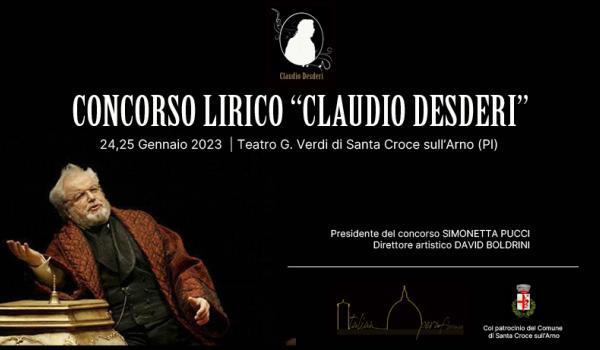 Claudio Desderi (1943-2018) Italian Opera Florence - 1° Concorso lirico “Claudio Desderi”