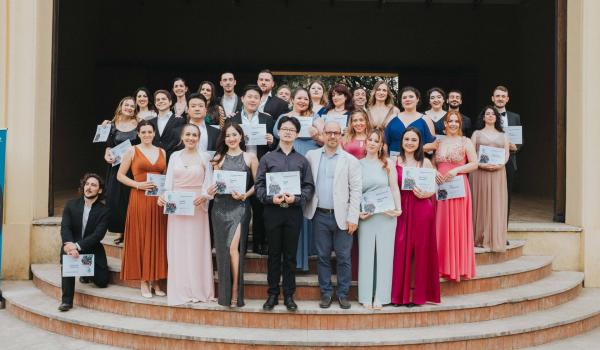 I partecipanti al Concerto finale della Mascagni Academy 2024 a Livorno Mascagni Academy 2025