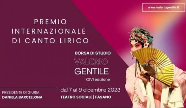 26° Premio di canto lirico ‘Valerio Gentile'
