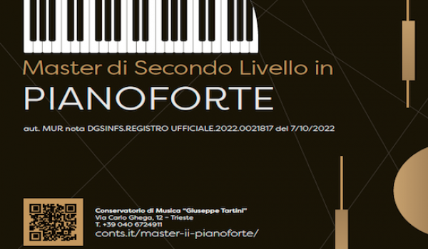 Conservatorio Tartini di Trieste: Master di Secondo Livello in Pianoforte