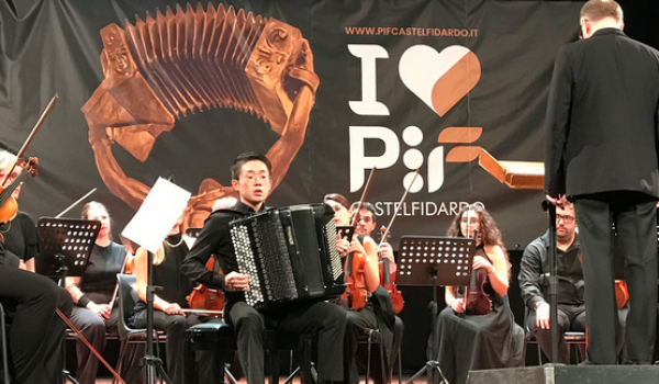 Hang Ding, vincitore del Premio Internazionale della Fisarmonica 2022 (Photo credits: Ideazione Creative Agency) 48° Pif - Premio Internazionale della Fisarmonica di Castelfidardo