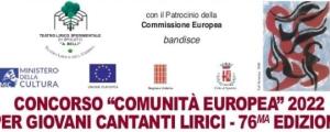 Teatro di Spoleto “A. Belli” - 76 Concorso “Comunita' Europea” 2022