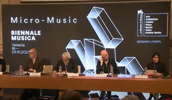 Biennale Musica 2023 - conferenza stampa Biennale Musica 2023 - conferenza stampa