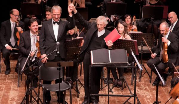 Roberto Herlitzka ed Enrico Marocchini al Festival Nuova Consonanza 2017 (foto Marta Cantarelli)