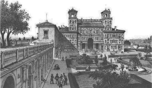 Un'immagine storica di Villa Medici