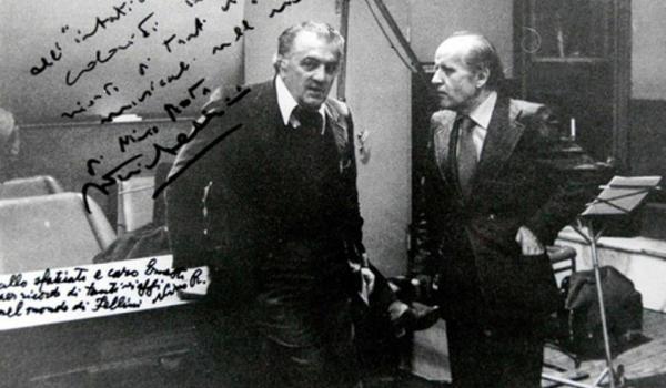 Fellini con Nino Rota