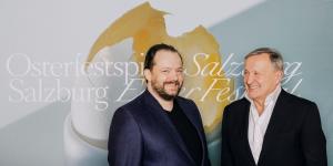 Osterfestspiele Salzburg 2023 - Andris Nelsons e Klaus Bachler (foto Fritz Beck)