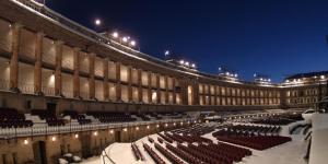 Lo Sferisterio di Macerata sotto la neve