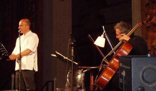 Giuseppe Cederna e Mario Brunello a Palazzo Carignano (foto Jacopo Tomatis)