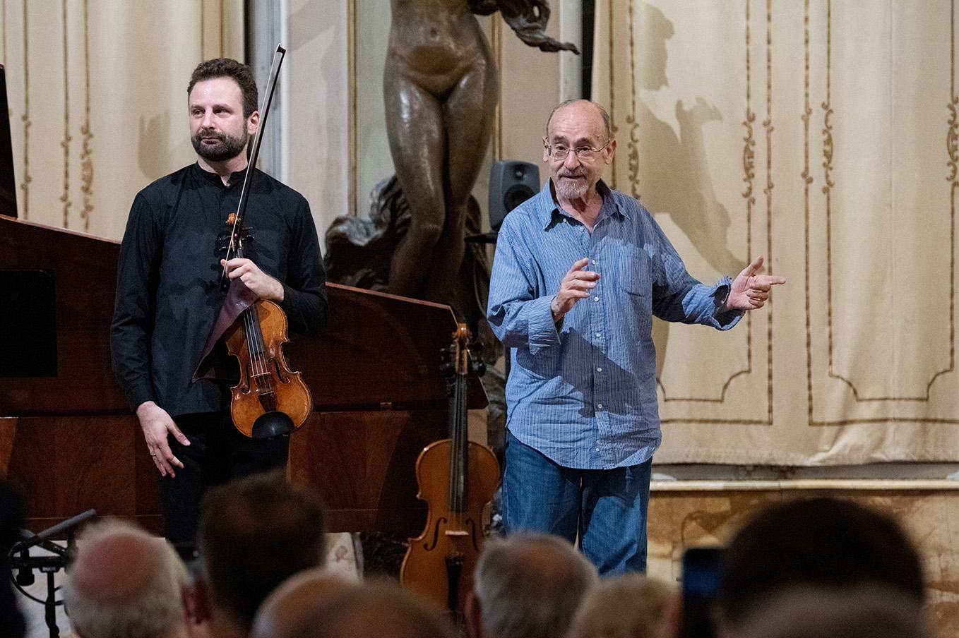 Ilya Gringolts e Salvatore Sciarrino (Foto Roberto Testi) Ilya Gringolts e Salvatore Sciarrino (Foto Roberto Testi)