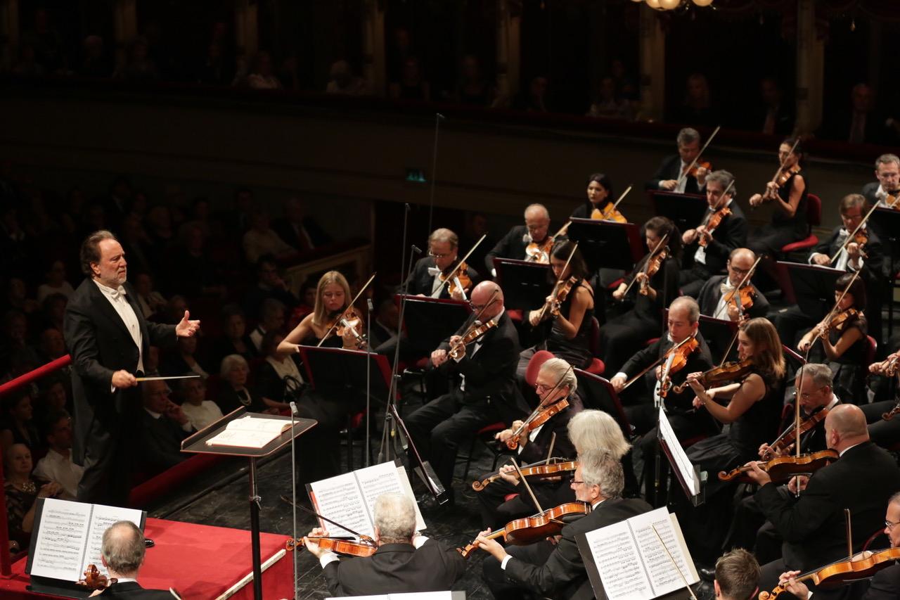 Riccardo Chailly e la Filarmonica della Scala (Foto Brescia/Amisano)
