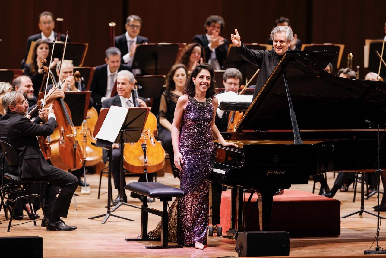 Beatrice Rana e Antonio Pappano (Foto Musacchio e Ianniello)