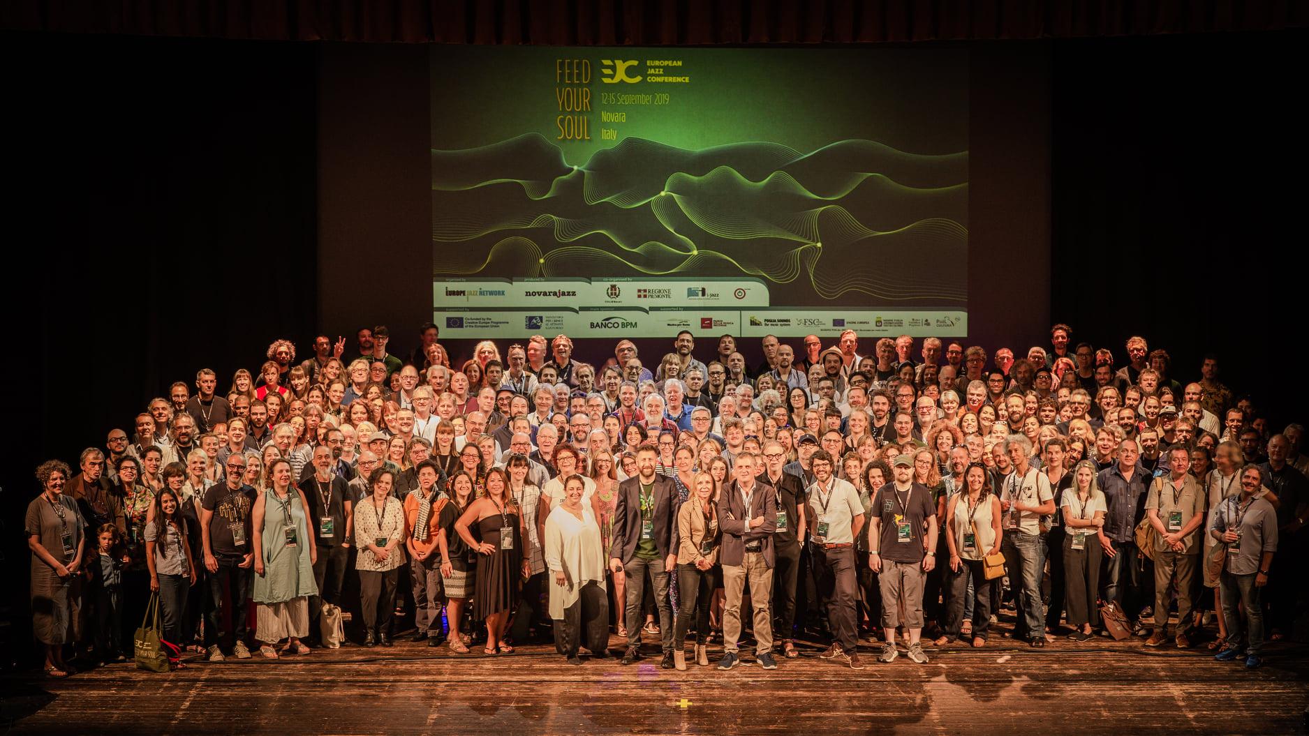 Foto di gruppo dei partecipanti alla European Jazz Conference European Jazz Conference Novara